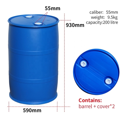 SIDUN 200l Biru Plastik 55 Galon Drum Plastik Dengan Lubang Drainase