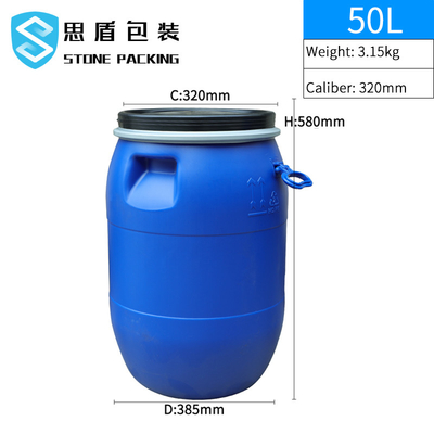 Plastik Bulat HDPE 100% 120l Blue Chemical Barrel Open Top