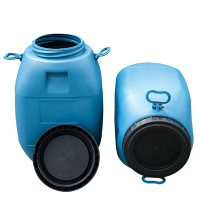 HDPE 100% 60L Blue HDPE Plastic Container Drum Dengan Tutup
