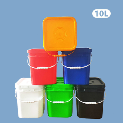 Wadah Plastik HDPE 10L Persegi Untuk Pengemasan Barang Kering Penyimpanan Cair