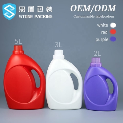 2L 3L 5L Botol Deterjen Binatu Cair Botol Deterjen Kosong Kendi Drum Dengan Tutup Mahkota