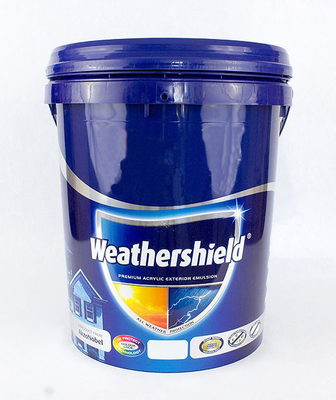 Portable 20L Pail Ember Cat Plastik Bulat Biru Kosong Dengan Tutup