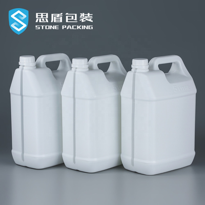 220G Square HDPE Botol Kosong 5l Wadah Tahan Asam Alkali