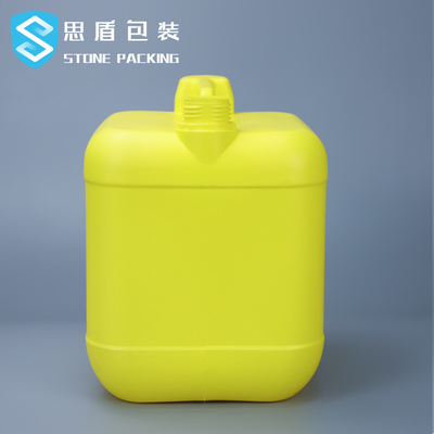 Botol Plastik Wadah HDPE 39mm 10L Kuning Dengan Pegangan 302mm