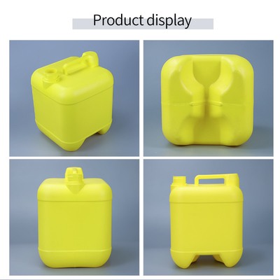 Botol Plastik Wadah HDPE 39mm 10L Kuning Dengan Pegangan 302mm