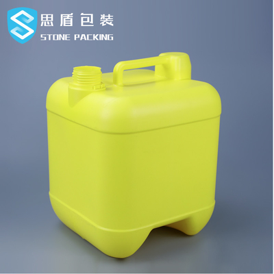Botol Plastik Wadah HDPE 39mm 10L Kuning Dengan Pegangan 302mm