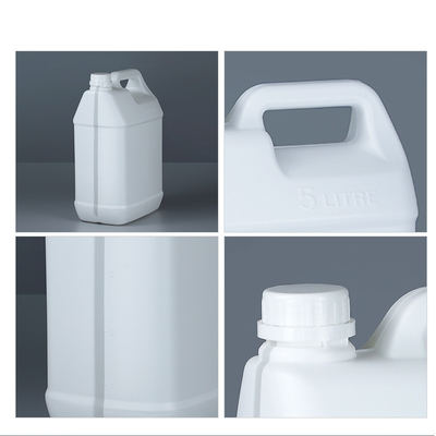 128 Fl Oz White HDPE Plastic Square 5 Galon Bucket 220g OEM