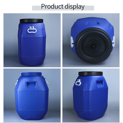 80 * 47mm 50L Drum Plastik Wadah Kimia Plastik Buka Atas Dengan Pegangan