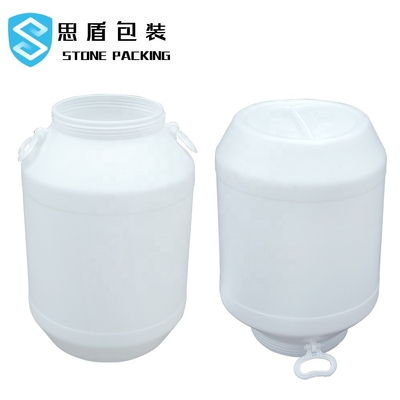 White HDPE 100% Chemical 60l Plastic Barrel Dengan Penutup