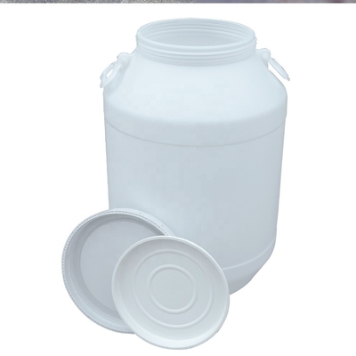 White HDPE 100% Chemical 60l Plastic Barrel Dengan Penutup