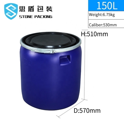 Tingkat Makanan Kimia Putaran 150l HDPE Drum Plastik OEM ODM