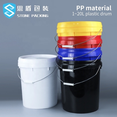 1.1mm Tebal 5 Galon Ember Cat Plastik Dengan Pegangan 10L 18L 20L