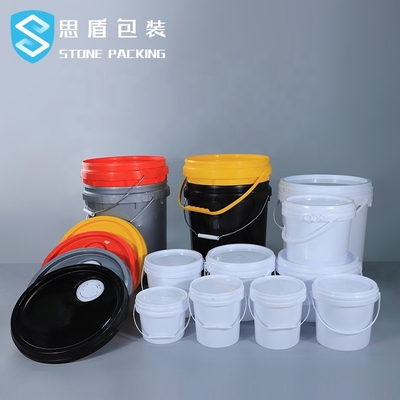 1.1mm Tebal 5 Galon Ember Cat Plastik Dengan Pegangan 10L 18L 20L