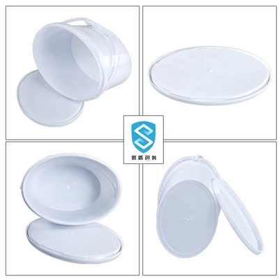 Wadah Kimia Oval 1 Galon Ember Bulat Oval Dengan Tutup 265 * 265mm