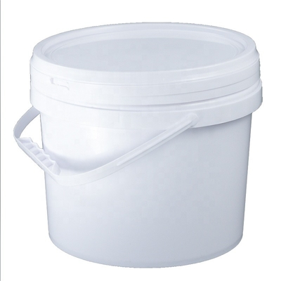 Dia 222mm PP Putih 5l Wadah Plastik Bulat Kimia 360g
