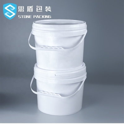Dia 222mm PP Putih 5l Wadah Plastik Bulat Kimia 360g
