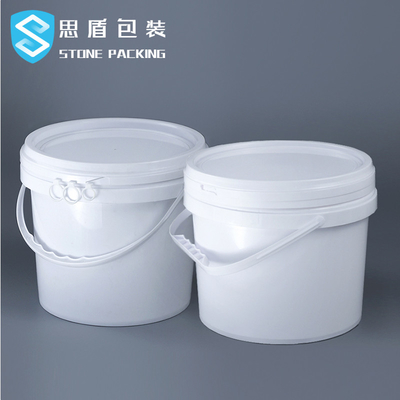 Dia 222mm PP Putih 5l Wadah Plastik Bulat Kimia 360g
