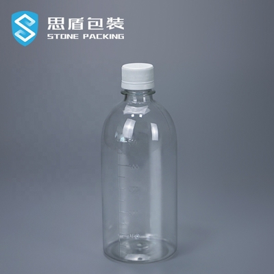Kecilkan Lengan 1000ml 500ml PET Botol Plastik Atas Sekrup 38g 51g