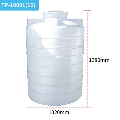 Tangki Air Luar Ruangan Besar Silinder Plastik 1720mm 2070mm 2000L 2500L