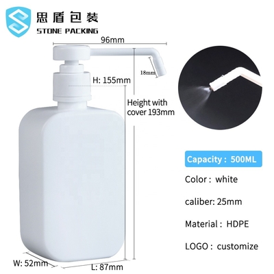 Disinfektan 500ml Pompa Plastik Botol Plastik PET Kaliber 25mm