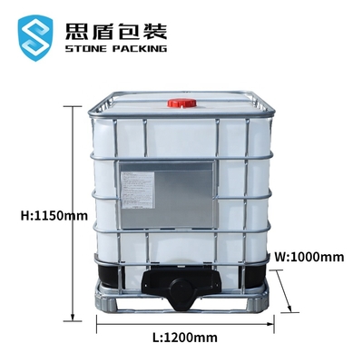 Tangki Persegi Kimia Logam HDPE 1000 Ltr Berat Tare 56kg