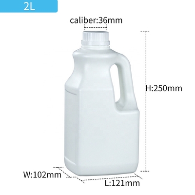 OEM ODM 2L Botol Plastik HDPE Untuk Produk Kimia 121 * 102 * 150mm