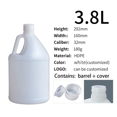 Tembus 3.8L HDPE Putaran 1 Galon Wadah Kimia Dengan Pegangan